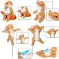 Miniatyrbillede 2 af 5: Miniature Kaninfigurer til Fehave Resin Mini Kaniner til Dukkehuse Landskabs Have Ornamenter DIY