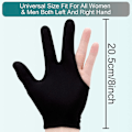 Miniatyrbillede 2 af 5: Billardhandsker - 22-delt sæt, unisex tre-finger poolhandsker, venstre og højre hånd, sort farve
