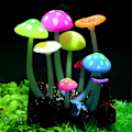 Miniatyrbilde 1 av 5: Lysende Effekt Kunstig Sopp Akvarium Plante Dekor Ornament Dekorasjon for Fisketank Landskap