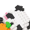 Miniatyrbillede 7 af 8: Mikrobyggeklodser Legetøj Panda, der krammer orange Miniature Klodser Søde Dyr Byggeklodser Sæt Legetøj Panda med Orange