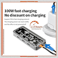 Miniatyrbild 5 av 5: 10 i 1 USB C Hub Adapter, USB C Dockingstation för bärbara datorer, kompatibel med dubbla skärmar, USB3.0 2.0-portar, 100W PD