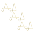 Miniatyrbillede 8 af 8: 3 stk. trådstativ i guld - simpelt, stilfuldt geometrisk design - rustfrit trådstativ til tallerkener