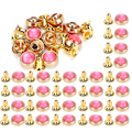 Miniatyrbild 4 av 8: 100 Set Färgade Kristallnitar i Zink-legering för Bagage, Kläder, Skor, Dekoration, DIY-verktyg, 8 mm, Rosa