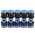 Miniatyrbillede 2 af 8: 50 stk Quick Connector 3-vejs PU luftrør Plast pneumatiske konnektorer Slangefitting PEG12‑6‑12