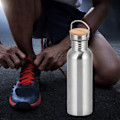 Miniatyrbilde 2 av 8: 304 rustfritt stål vannflaske for reise utendørs sport camping fotturer sykling 750 ml