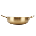 Miniatyrbillede 4 af 8: Guld koreansk Ramen gryde Nudelgryde i rustfrit stål Bærbar køkkengryde til husholdning 26 cm / 10.2in