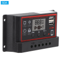 Miniatyrbillede 2 af 8: LCD Solar Charge Controller 5V /2,5A Dual USB PWM cellepanelregulator Automatisk identifikation 12V 24V50A