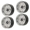 Miniatyrbild 5 av 8: 4PCS RC Hjulnav Set Zinklegering Stål Universal 1,9 Tum 10 Fälgar RC Crawler Bilhjulnav för Axial SCX10 II III Silver