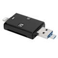 Miniatyrbillede 5 af 8: 3-i-1 hukommelseskortlæser, bærbar USB 1.1/2.0, antimagnetisk, stødsikker, slidstærk til iOS-telefon