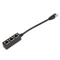 Miniatyrbillede 3 af 8: RJ45 Ethernet Adapter Kabel Forlænger Funktion 1 til 3 Port Excellent Connection Splitter Adapter med 1 m kabel til hjemmet