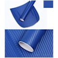 Pikkukuva 1 / 5: Hiilikuitutyylinen käärekalvo 3D paksuuntunut auton ulkokoriste suojakääre rulla tarrat tarra sininen 1,52mx60cm