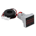Miniatyrbild 1 av 8: Digital strömmätare Matt panel Amperemeter Signalindikatorlampa AC 220V AD16‑22FSARed