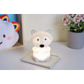 Miniatyrbillede 3 af 5: Fox Natlampe Batteri LED Lampe til Børneværelset med Farveskift, Lavet af BPA-fri Silikone, Hvid