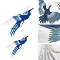 Miniatyrbillede 3 af 5: Phoenix Bird Broderede Iron-on Patches - Sæt med 4