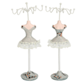 Miniatyrbillede 6 af 8: Øreringe Halskæde Prinsesse Kjole Stativ Display Jern Mannequin Prinsesse Smykkestativ Pine Green 3