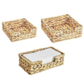 Miniatyrbillede 2 af 5: 3 stk. håndvævede rattanbakker, fletkurve til tankbakke til køkken
