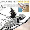 Miniatyrbillede 4 af 4: Bat Wing Læder Reptil Snor - Justerbar Udendørs Sele Snor (3 Størrelser)
