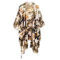 Miniatyrbilde 2 av 8: Strandkjole i chiffon med blomstermønster, sort, one size, med frynser