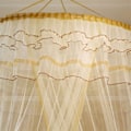 Miniatyrbillede 7 af 8: Åndbar Rund Himmel Sengeseng Myggenet (Beige)