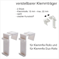 Miniatyrbilde 3 av 4: 4 Sett med tilbehør for rullegardiner, klemmestøtte for rullegardiner, ingen boring, justerbar fra 1,5 til 2,2 cm, for rullegardiner, blendingsgardin S