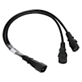 Miniatyrbild 8 av 8: Enkel C14 till Dual 5 15R C13 sladd Kort Power UPS Server Y Splitter Adapter Kabel för PC Monitor Printer
