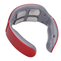 Miniatyrbillede 4 af 8: Elektrisk Pulse Nakke Massager med Varme 6 Modes 9 Levels 4 Pads Trådløs Cervikal Spine Massager Rød