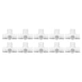 10 stk. 4-vejs PVC-fittings albue rørforbindelse 25 mm udløbssæt til møbelforbindelse hvid