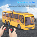 Miniatyrbillede 4 af 6: Fjernbetjening Bus Børn Simuleret LED-lys RC Skolebus Elektronisk Legetøj Fødselsdagsgave
