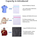 Miniatyrbilde 5 av 5: 5 Vaskeposer i Mesh - 1 King, 2 Store og 2 Medium