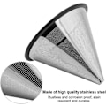 Miniatyrbillede 4 af 5: Genanvendelig rustfrit stål pour over kaffefilter mesh drypper langsom brygning kaffekone
