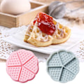 Miniatyrbilde 3 av 8: 2 STK silikon vaffelform 5 hulrom hjerteformet kake muffins pannekakeform for bakeverktøy