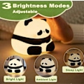 Miniatyrbillede 2 af 5: Sød Panda Natlampe, LED Squishy Nyhed Dyre Natlampe, 3 Niveauer Dæmpbar Børnelampe, Panda Huahua_SZXM