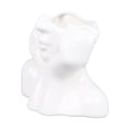 Miniatyrbillede 2 af 8: Menneskeligt ansigt kunst keramisk vase udsøgt stabil hovedformet statue kunst vase til hjem bryllup kontor dekoration hvid