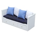 Miniatyrbillede 3 af 8: 1:12 Dukkehus Sofa Legetøj Mini Træmøbler Model Dukkehus Soveværelse Stue Dekoration