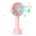 Miniatyrbillede 1 af 5: Håndholdt Ventilator, Bærbar Mini Ventilator 3 til 10 timer 3 Hastigheder USB Elektrisk Ventilator med 1500mAh Genopladeligt Batteri Bordventilator, Pink