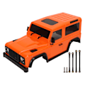 Miniatyrbild 1 av 8: RC-bilkaross med dragstång 144 mm hjulbas RC-bilskal reservdelar för 1/16 1/24 klätterbil orange
