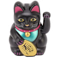 Miniatyrbilde 8 av 8: 4 Tommers Lykkekatt Dekor Håndvinkende Velkommen Katt for Hjem Desk Ornament Gavegiving Svart