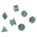 Miniatyrbild 7 av 8: 7 st chakra kristaller utsökta geometriska kristallstenar chakra healing kristaller kit för meditation hem inredning grön