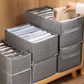 Miniatyrbild 2 av 7: Byxa Organizer Förtjockad non-woven tyg Kläder Låda Organizer Byxor Förvaringslåda