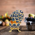 Miniatyrbild 3 av 8: Påskägg Prydnadsask Emaljerad Påskägg Smyckeskrin Organizer Heminredning