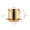 Miniatyrbillede 5 af 8: Rustfrit stål kop vietnamesisk kaffedryp Filter Maker Infuser Home Golden