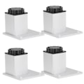 Miniatyrbillede 5 af 8: 4 stk. Sofa Ben Aluminiumlegering Firkantet Justerbar Skab Fod Møbler Hardware Beslag 60mm