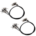 Miniatyrbillede 2 af 8: Fiskewire Line Leash Anti Bite Stål Fiskewire Stål Wire Leader med Rullende Svirvelsort
