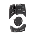 Miniatyrbild 7 av 8: 6PCS Centrala Multimedia-knappar Utsökt Yta Slät Touch Control Knob Button Cover Passar för 1 3 5 6 Serie Matt Svart
