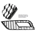 Miniatyrbilde 5 av 6: 2 stk For RS4 Style Glossy Black Front Bumper Fog Light Grilles for Audi A4 B8.5 2013-2016