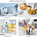 Miniatyrbillede 3 af 5: Lazy Susan køkkenskab drejeskive krydderihylde - Frugt, snack og salat opbevaringsbakke - Skab, spisekammer, badeværelse, bord, kosmetisk arrangør