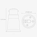 Miniatyrbilde 5 av 5: 4x Sokkeladapter - B22 til E27 - Bajonettfatning Lampeholderadapter for Halogen LED-pære