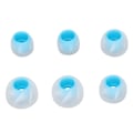 Miniatyrbild 2 av 8: 6 st Earphone Eartips Silikon Mjuk Brusreducering 3 Storlekar Ersättning Öronproppar för 4,5-6,5 mm Ljudhål Transparent Blå