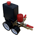 Miniatyrbild 1 av 3: Luftkompressor tryckventilbrytare med regulatorer