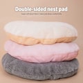 Miniatyrbilde 4 av 5: Hund Katt Kurv Hus Niche Igloo Hule Katt Hund Rede med Avtakbar Flanellpute Sove Seng for Små Medium Store Katt Hunder (Beige M: 40X45CM)